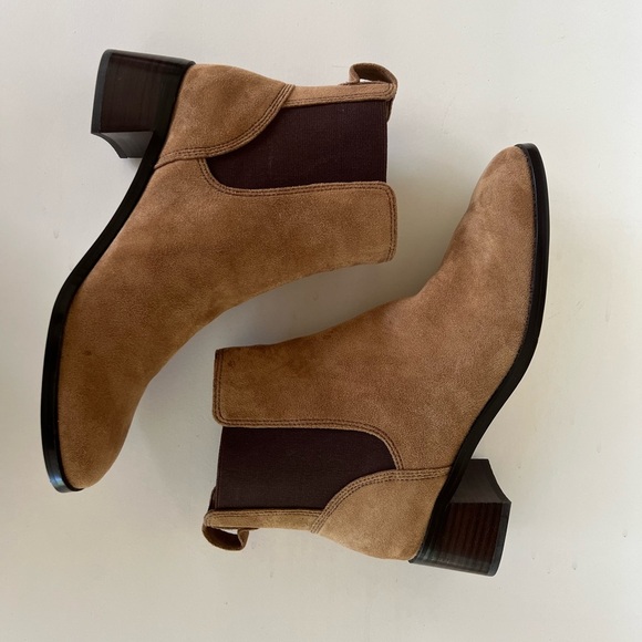 J. Crew Factory Sueded Chelsea Boots in Rich Coffee Brown, size 9.5 - Picture 7 of 12